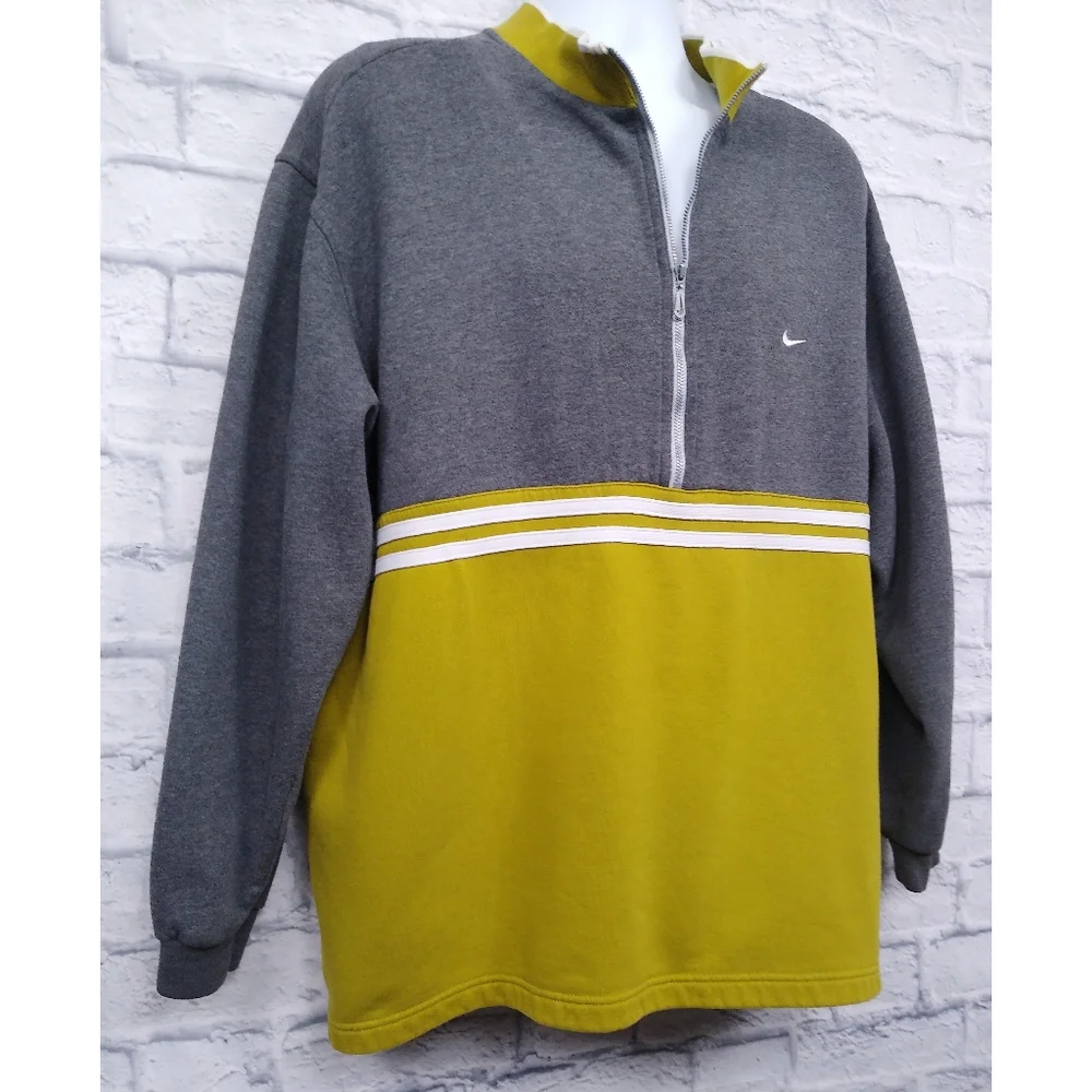 Vintage 90's Y2K Nike 1/4 Zip Sweatshirt XXL - Picture 2 of 6